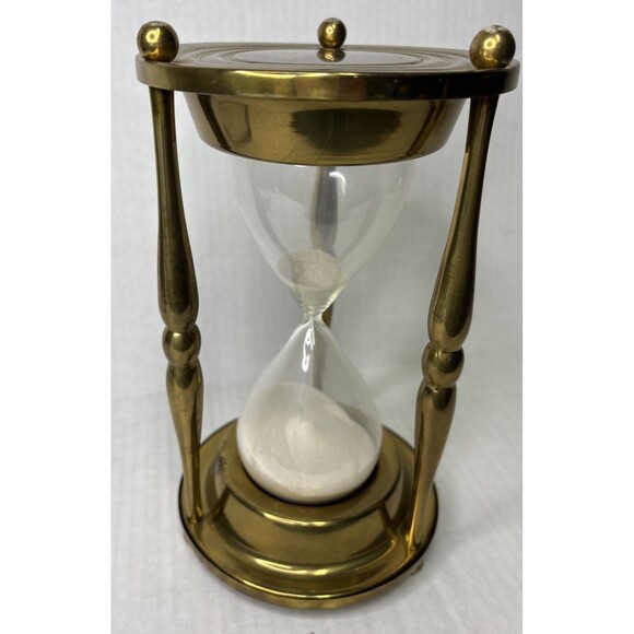 1969 State Farm Life Insurance Co 40th Anniversary Brass Hourglass Rare 2 Hour - Picture 8 of 14